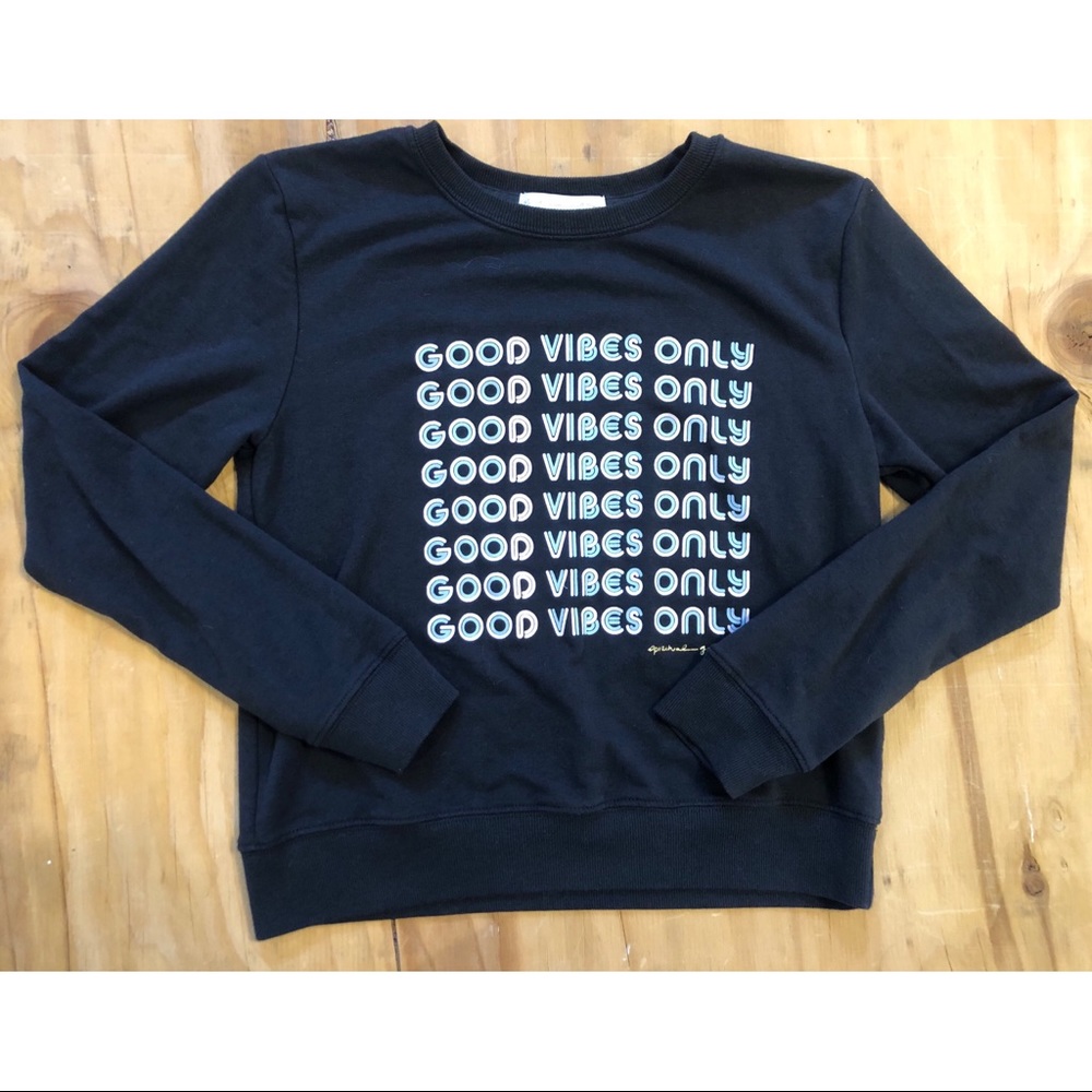 Spiritual Gangster Good Vibes Only Pullover 14/L